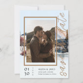 素朴ウィンターロッジインザマウンテンズセーブ 招待状 (正面)