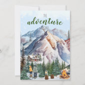 素朴ウィンターロッジインザマウンテンズセーブ 招待状 (裏面)