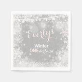 素朴ウィンターワンダーランドパーティーナプキン スタンダードカクテルナプキン (正面)