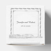 素朴ウィンターワンダーランド結婚式の引き出物ボックス フェイバーボックス (上部)