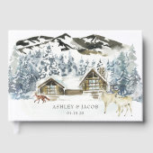 素朴ウィンター結婚マウンテンズゲスト ゲストブック (正面)