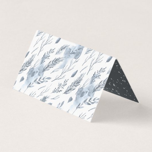 素朴ウィンター結婚マウンテン座席表 名刺 (裏面)