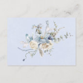 素朴ウィンター霜の降りたブルー&ホワイトフローラ披露宴 エンクロージャーカード (裏面)