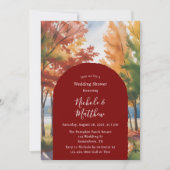 素朴ウェディングシャワーの離れ変更 招待状 (正面)