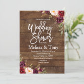 素朴ウェディングシャワー招待状 招待状 (スタンド正面)