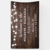 素朴ウェルカムモダンファミリ懇親会文字列ライト 横断幕 (縦)