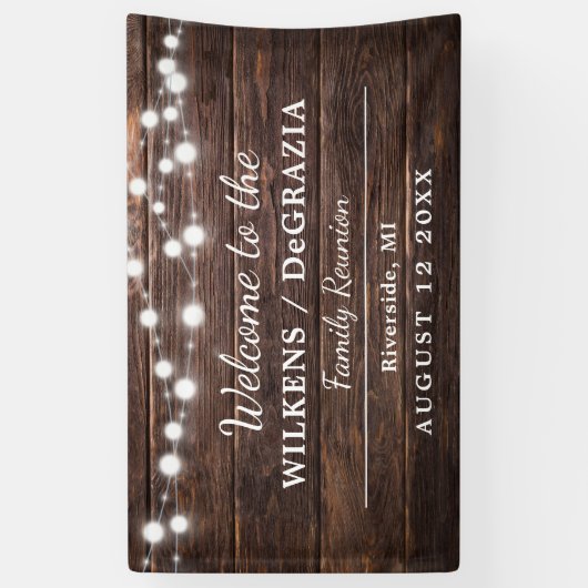 素朴ウェルカムモダンファミリ懇親会文字列ライト 横断幕 (縦)