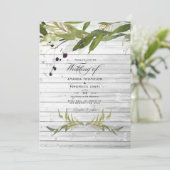 素朴ウォーターカラーグリーンリーカントリーバ結婚ンズ 招待状 (スタンド正面)