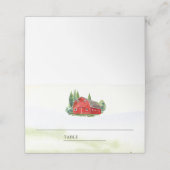 素朴ウォーターカラーレッドバーンルーラルファームズ結婚ズ プレイスカード (外部開封)