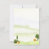 素朴ウォーターカラーレッドバーンルーラルファームズ結婚ズ 出欠カード (裏面)