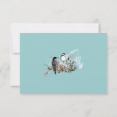 素朴ウグイスの愛結婚の鳥の座席表 招待状 (裏面)