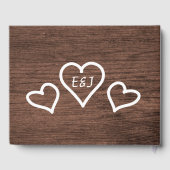 素朴ウッドストリン結婚グライト ゲストブック (裏面)