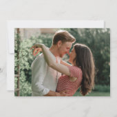 素朴ウッドデニカジュアルム救写真結婚の日付 招待状 (裏面)