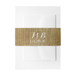 素朴ウッドバ結婚ンズベリーバンド 招待状ベリーバンド