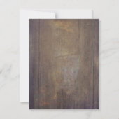 素朴ウッドフォトオーバーレイ結婚の感謝 サンキューカード (裏面)