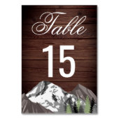 素朴ウッドマウンテン結婚フォレスト テーブルナンバー (正面)