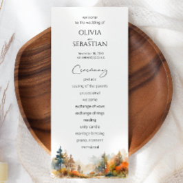 素朴ウッドランド秋結婚林 プログラム