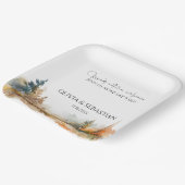 素朴ウッドランド秋結婚林 ペーパープレート (傾斜あり)