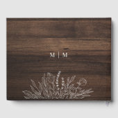 素朴ウッドルックストリングラ結婚イト ゲストブック (裏面)