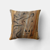素朴ウッドルック – ワイルドホースヘッド クッション (裏面)