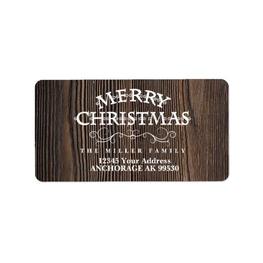 素朴ウッド・ホリデー ラベル (正面)