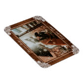 素朴ウッド&ホワイトレース結婚ズ マグネット (右側)