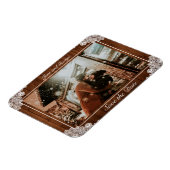 素朴ウッド&ホワイトレース結婚ズ マグネット (左側)