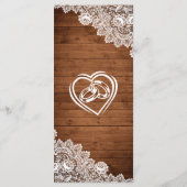 素朴ウッド&ホワイトレース結婚ズ メニュー (裏面)