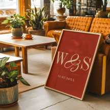 素朴エレガントなカップルイニシャル結婚の