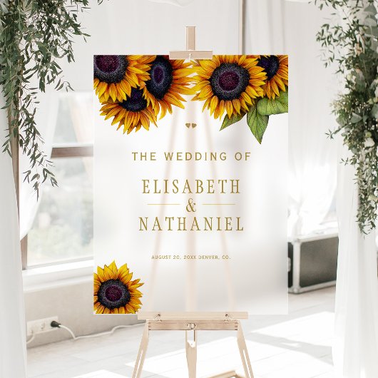 素朴エレガントなシック結婚な霜の降りた歓迎サイン アクリルサイン