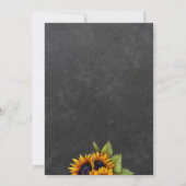 素朴エレガントなヒマワリbbqカップルのシャワー 招待状 (裏面)