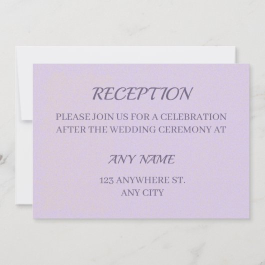 素朴エレガントな埃の多い青いバラ結婚フローラ 招待状 (裏面)