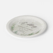 素朴エレガントな松の木結婚写真 ペーパープレート (アングル)