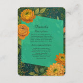 素朴エレガントな秋のフローラ結婚の エンクロージャーカード (正面)