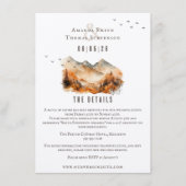 素朴エレガントな秋の山の結婚風景 エンクロージャーカード (正面)