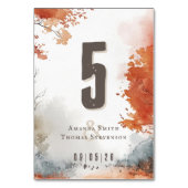 素朴エレガントな秋結婚の季節 テーブルナンバー (正面)