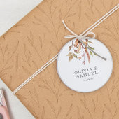 素朴エレガントオレンジブラウン離れグリン結婚ズ ラウンドシール