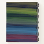 素朴エレガントカラフルティール（緑がかった色） ノートブック (裏面)