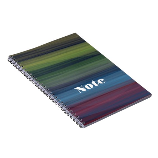 素朴エレガントカラフルティール（緑がかった色） ノートブック (右側)