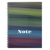 素朴エレガントカラフルティール（緑がかった色） ノートブック (正面)