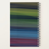 素朴エレガントカラフルティール（緑がかった色） ノートブック (裏面)