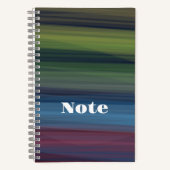 素朴エレガントカラフルティール（緑がかった色） ノートブック (正面)