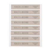 素朴エレガントクラフト紙結婚ズ ラップアラウンドラベル (シート)