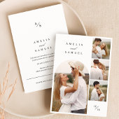 素朴エレガントコラージュ結婚の 招待状