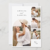 素朴エレガントコラージュ結婚の 招待状 (正面)