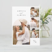 素朴エレガントコラージュ結婚の 招待状 (スタンド正面)