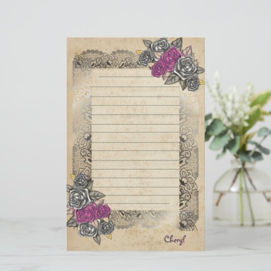 素朴エレガントシンプルの 便箋 (スタンド正面)