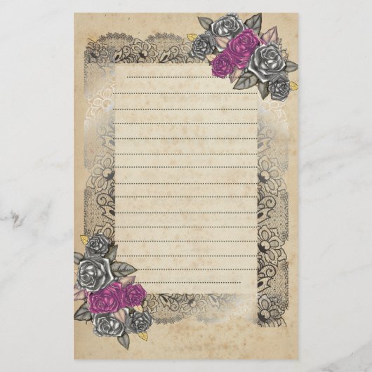 素朴エレガントシンプルの 便箋 (裏面)