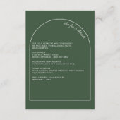 素朴エレガントシンプルモダンアーチグリ結婚ーン エンクロージャーカード (正面)