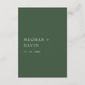 素朴エレガントシンプルモダンアーチグリ結婚ーン エンクロージャーカード (裏面)